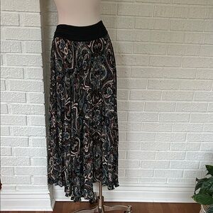 LOYD/FORD pleated paisley maxi skirt